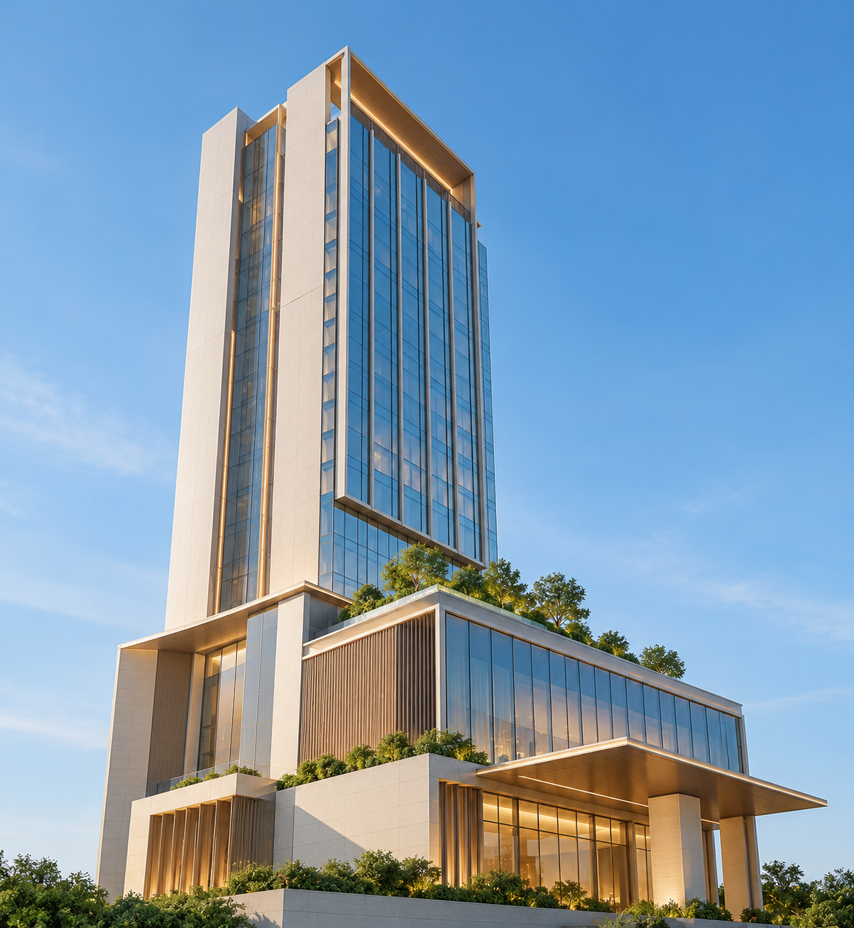 Luxury 5-star hotel project, Mumbai — illustrated version